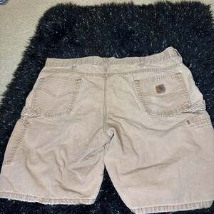 Vintage Carhartt Carpenter Shorts Mens 40 Brown Leather Patch
